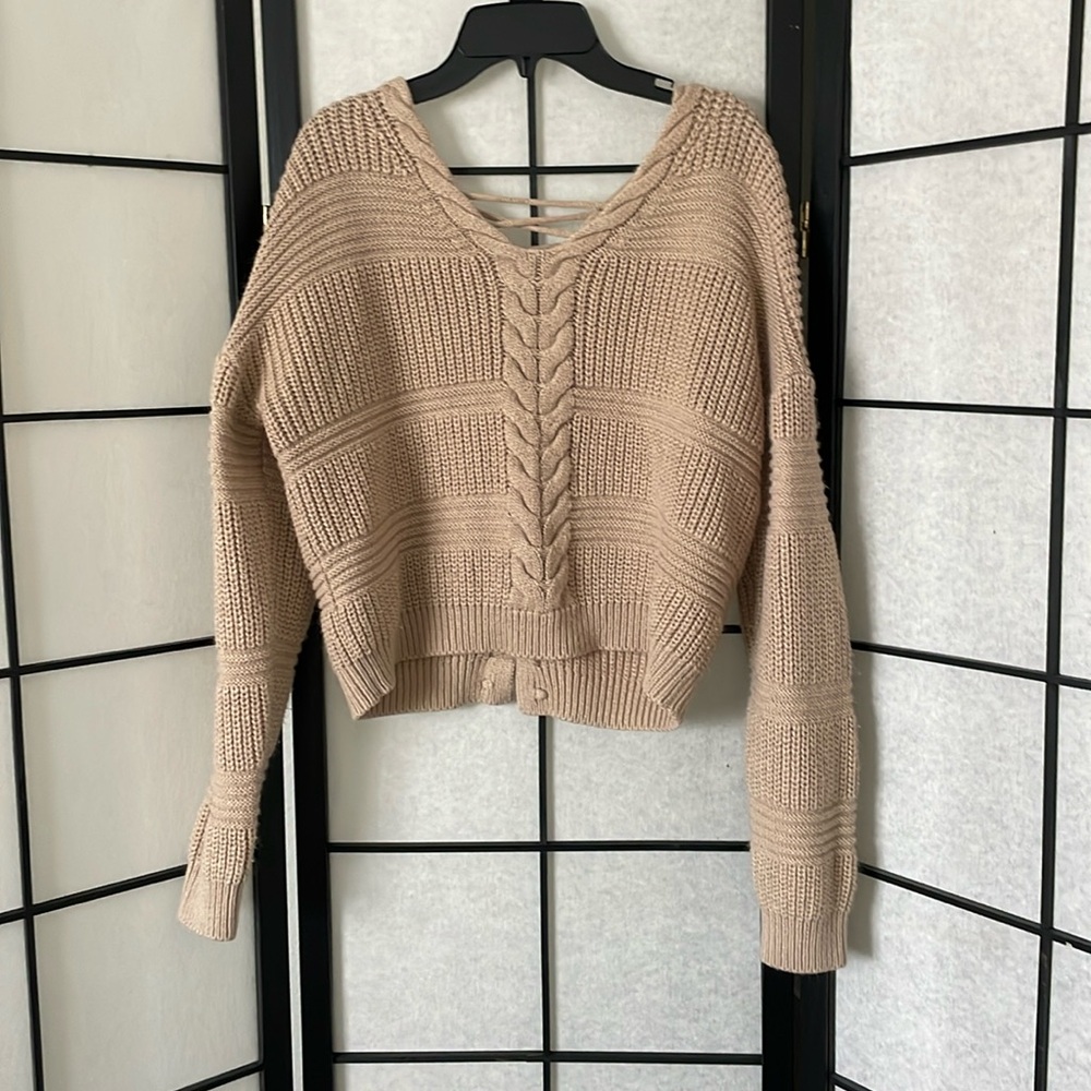 Cropped Knit Sweater